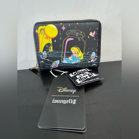 Loungefly Disney Alice In Wonderland Characters Mini Zipper Wallet - Picture 2 of 5